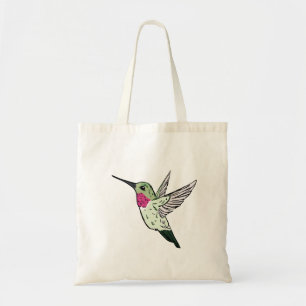 Persoonlijke boodschappentas met robijnkeelkolibri tote bag