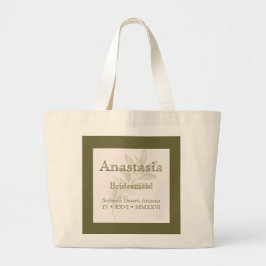 Persoonlijke boodschappentas voor bruidsmeisje grote tote bag