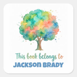 Persoonlijke Boom Boekplaat Sticker Boeklabel 