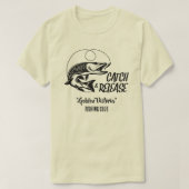 Persoonlijke bootnaam Catch & Release vissen T-shirt (Design voorkant)