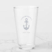 Persoonlijke bootnaam en geschenk voor de kapitein glas (Achterkant)