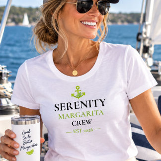 Persoonlijke bootnaam Margarita bemanning Nautilis T-shirt