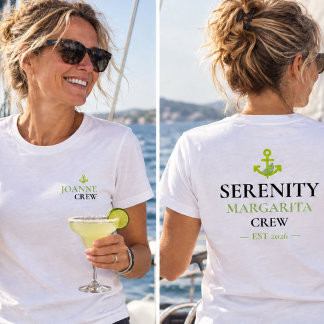 Persoonlijke bootnaam Margarita Crew Nautilus T-shirt
