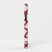 Persoonlijke bordeauxrode crème lattice elegante c Case-Mate iPhone case (Achterkant/rechts)
