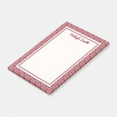 Persoonlijke bordeauxrode polka stippen Post-it-br Post-it® Notes (Schuin)