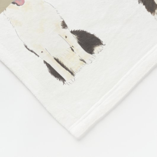 Persoonlijke Border Collie Fleece Deken (Hoek)