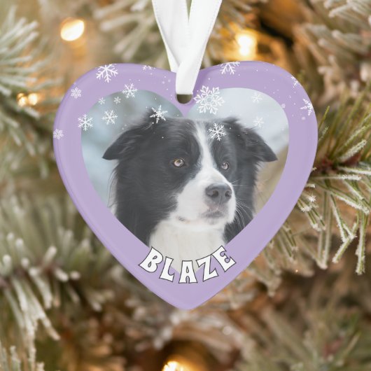 Persoonlijke Border Collie Kersthond Foto Ornament (Boom)