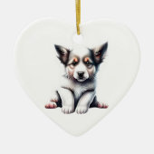 Persoonlijke Border Collie Puppy Keramisch Ornament (Voorkant)