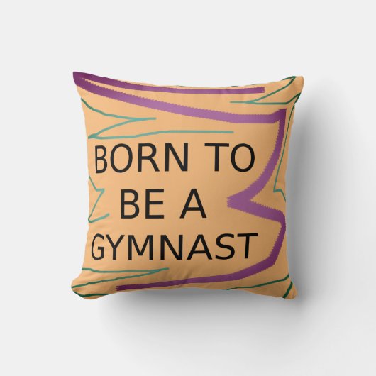 Persoonlijke BORN TO BE A GYMNAST Kussensloop Kussen (Voorkant)