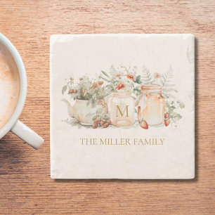 Persoonlijke Bos Bloem Botanische Familienaam Stenen Onderzetter