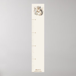 Persoonlijke bos eekhoorn groeimeter poster