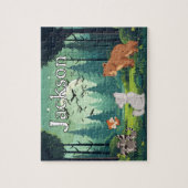 Persoonlijke bos kind naam puzzel (Verticaal)