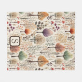 Persoonlijke Bosachtige Knusse Houten Chalet Fleece Deken (Voorkant (Horizontaal))