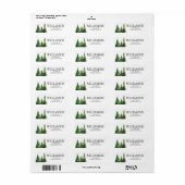 Persoonlijke bosbomen trouw retourlabels etiket (Full Sheet)