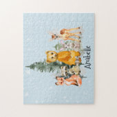 Persoonlijke bosdieren voor baby's legpuzzel (Verticaal)