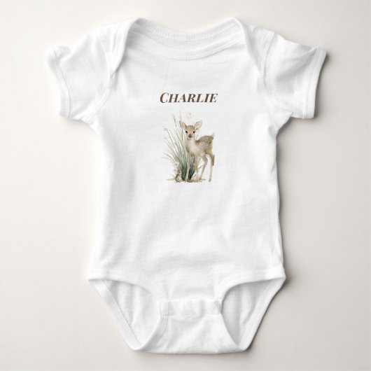 Persoonlijke Bosherten Baby Romper (Voorkant)
