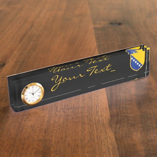 Persoonlijke Bosnië-vlag Naambordje (Zijkant)