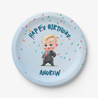 Persoonlijke Boss Baby Verjaardag Papieren Borden Bordje