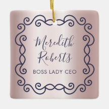 Persoonlijke Boss Lady CEO Blush Metallic Aandenke