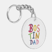 Persoonlijke Bostin Dad Black Country Key Ring Sleutelhanger (Voorkant Links)