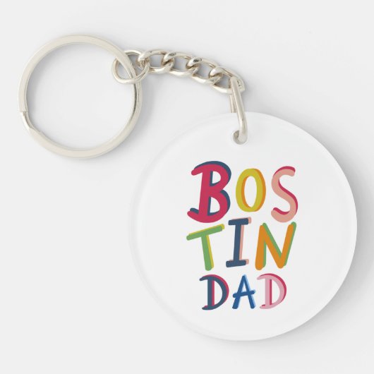 Persoonlijke Bostin Dad Black Country Key Ring Sleutelhanger (Voorkant)