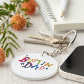 Persoonlijke Bostin Dad Black Country Key Ring Sleutelhanger (Voorkant Rechts)