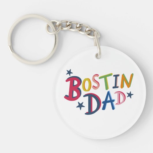 Persoonlijke Bostin Dad Black Country Key Ring Sleutelhanger (Voorkant)