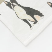 Persoonlijke Boston Terrier Fleece Deken (Hoek)