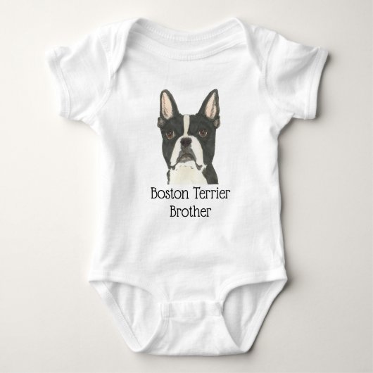 Persoonlijke Boston Terrier-hond Romper (Voorkant)