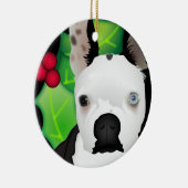 Persoonlijke Boston Terrier Keramisch Ornament (Rechts)