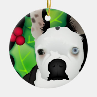 Persoonlijke Boston Terrier Keramisch Ornament