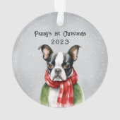Persoonlijke Boston Terrier Ornament (achterkant)