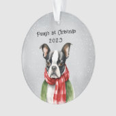 Persoonlijke Boston Terrier Ornament (voorkant)