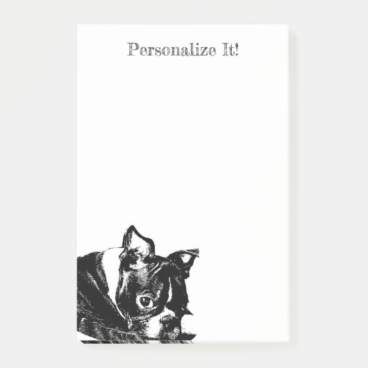 Persoonlijke Boston Terrier Post-it® Notes (Voorkant)