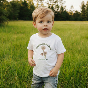 Persoonlijke Botanische Bij Aardse Wilde Bloemen Kinder Shirts