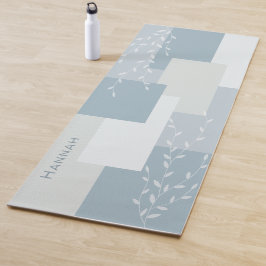 Persoonlijke Botanische Blauwe Geometrische Yogama Yogamat