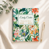 Persoonlijke botanische bloemnaam notitieboek