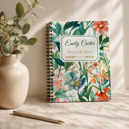 Persoonlijke botanische bloemnaam notitieboek