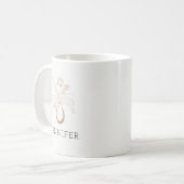 Persoonlijke Botanische Pasen Mok Elegant Cadeau (Voorkant links)