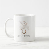 Persoonlijke Botanische Pasen Mok Elegant Cadeau (Links)