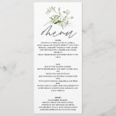 Persoonlijke Botanische Trouw Elegant Groen Menu (Voorkant)