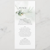 Persoonlijke Botanische Trouw Sage Groen Menu (Voorkant)