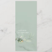 Persoonlijke Botanische Trouw Sage Groen Menu (Achterkant)