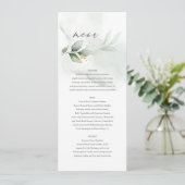Persoonlijke Botanische Trouw Sage Groen Menu (Staand voorkant)