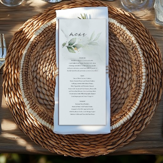 Persoonlijke Botanische Trouw Sage Groen Menu