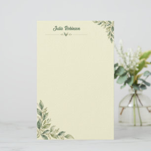 Persoonlijke botanische Zen-waterverf Briefpapier