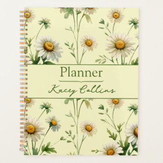 Persoonlijke Boter Gele Vintage Madeliefjes Planne Planner