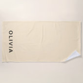 Persoonlijke Botercreme Strandhanddoek | Aangepast Strandlaken (Voorkant)