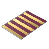 Persoonlijke Bourgogne en Gold-laptop Notitieboek (Linkerzijde)