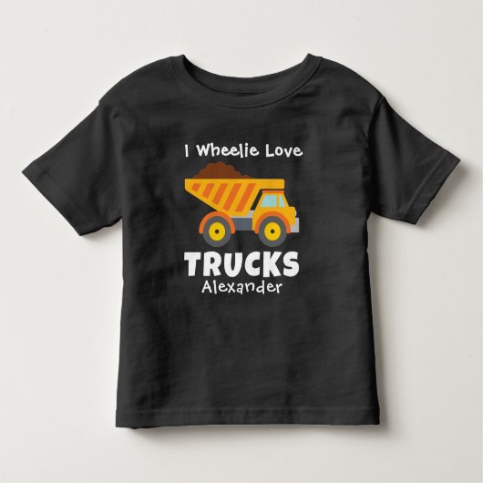 Persoonlijke Bouw Dump Truck Constructie Kinder Shirts (Voorkant)